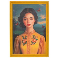 Iliadis Πίνακας Σε Κορνίζα "Γυναικεία Φιγούρα" Κίτρινος 80x115 Εκ.