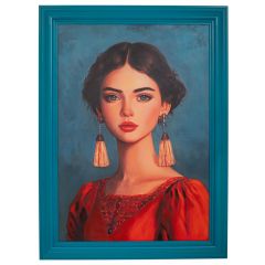 Iliadis Πίνακας Σε Κορνίζα "Γυναικεία Φιγούρα" Πετρόλ 87x117 Εκ.