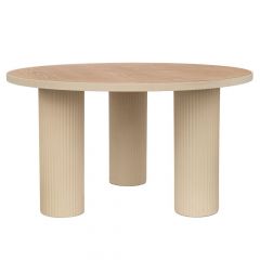 Iliadis Τραπέζι Σαλονιού Ξύλινο/Μεταλλικό Κρεμ Φ74x41 Εκ. 