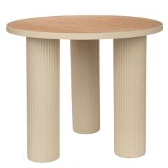 Iliadis Τραπέζι Σαλονιού Ξύλινο/Μεταλλικό Κρεμ Φ59x50 Εκ. 