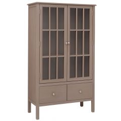 Iliadis Βιτρίνα Ξύλινη Γκρι Καφέ 80,5x35x135 Εκ. 