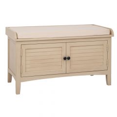 Iliadis Ταμπουρέ Ξύλινο Μπεζ Με Μαξιλάρι 85x40x48 Εκ. 