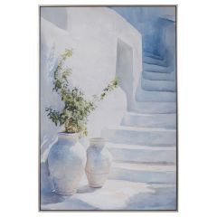 Iliadis Πίνακας Σε Καμβά "Greek Island" Μπλε/Λευκός 80x120 Εκ.