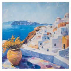 Iliadis Πίνακας Σε Καμβά "Greek Island" Πολύχρωμος 80x80 Εκ. 