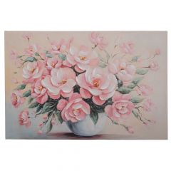 Iliadis Πίνακας Σε Καμβά "Βάζο Με Λουλούδια" Ροζ 90x60 Εκ. 
