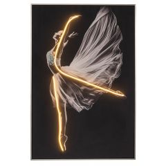 Iliadis Πίνακας Σε Καμβά "Μπαλαρίνα" Με Led Φωτισμό 80x120 Εκ.