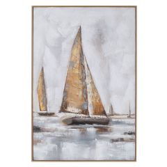 Iliadis Πίνακας Σε Καμβά "Sail Boats" Καφέ/Μπεζ 80x120 Εκ. 