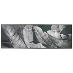 Iliadis Πίνακας Σε Καμβά "Banana Leaves" Γκρι 120x40 Εκ. 