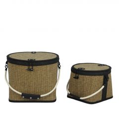 Espiel Καλάθια Αποθήκευσης Bamboo Natural Σετ 2 Τμχ Φ29x23/Φ22x18 Εκ. Κωδικός: BAN115