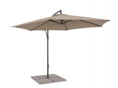Bizzotto Nizza Charcoal/Taupe Parasol 3M Ø300a - 235h