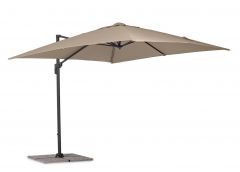 Bizzotto Siviglia Charcoal/Taupe Parasol 3X3 300a - 300b - 235h