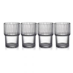 Bitz Ποτήρια Καφέ/Ροφημάτων Γυάλινα Σετ 4 Τμχ 12,5 Εκ. 380 ml - Kusintha Clear