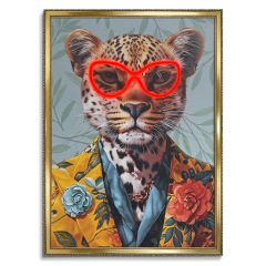 Πίνακας "Dandy Panther" Με Neon LED Φωτισμό 50x70 Εκ.