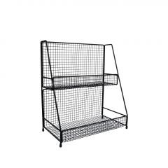 Espiel Καλαθι 2 Επιπεδων Μαυρο 29,5Χ15,5Χ33,5 Κωδικός: HOT1520