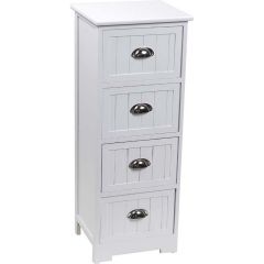 MRSHome Συρταριέρα/Έπιπλο Μπάνιου Mdf Λευκό 35x30x90 Εκ.