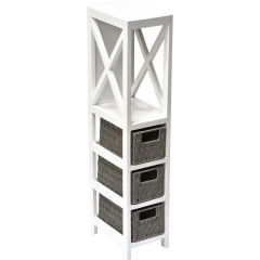MRSHome Έπιπλο Μπάνιου Mdf Γκρι/Λευκό 17x24x82 Εκ.