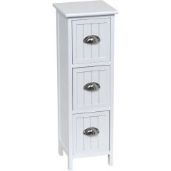 MRSHome Συρταριέρα/Έπιπλο Μπάνιου Mdf Λευκό 25x25x77 Εκ.