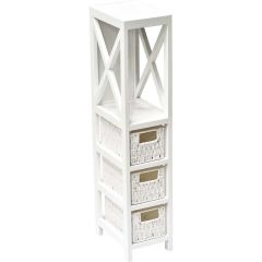 MRSHome Έπιπλο Μπάνιου Mdf Λευκό 17x24x82 Εκ.