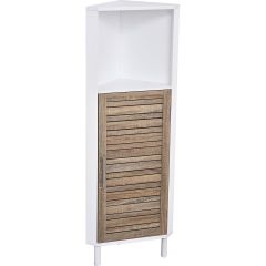 MRSHome Έπιπλο Γωνιακό Mdf/Ξύλινο Καφέ/Λευκό 30x30x118 Εκ.
