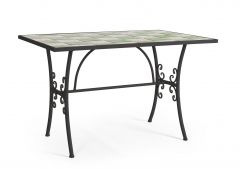 Bizzotto Loire Τραπέζι Φαγητού Εξωτερικού Χώρου Μαύρο/Πράσινο 120x80x75