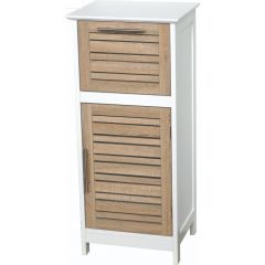 MRSHome Έπιπλο Μπάνιου Mdf/Ξύλινο Καφέ/Λευκό 36,5x30x83 Εκ.
