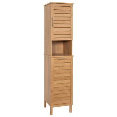 MRSHome Έπιπλο Μπάνιου Ξύλινο Με Καλάθι Απλύτων 38x36x173 Εκ.
