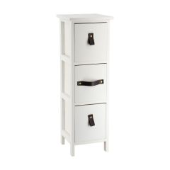 MRSHome Συρταριέρα Mdf Λευκή 25x25x77 Εκ.