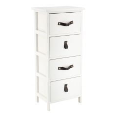 MRSHome Συρταριέρα Mdf Λευκή 37,5x27,5x86 Εκ.