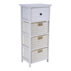 MRSHome Συρταριέρα/Έπιπλο Μπάνιου Mdf Λευκό 37,5x27,5x86 Εκ.