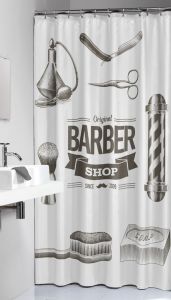 Sealskin BARBER Κουρτίνα Μπάνιου Υφασμάτινη 180x200 I Black