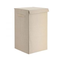 MRSHome Καλάθι Απλύτων Αναδιπλούμενο Υφασμάτινο 35x35x60 Εκ. I Μπεζ