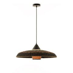 Sunlight Φωτιστικό Οροφής Σχοινί Μαύρο/Καφέ Ø61 Εκ. Savana-Br 