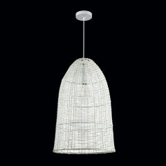 Sunlight Φωτιστικό Οροφής Ρατάν Λευκό Ø39 Εκ. Soho-W 