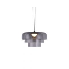 Inlight Φωτιστικό Οροφής Led Γυάλινο Φιμέ Ø42x23 Εκ. 4068-Smoky