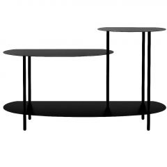 Espiel Ραφιέρα 3 Επιπέδων Ασύμμετρη Μεταλλική Μαύρη 118x34x67 Εκ. Κωδικός: AST870