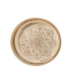 Trends Διακοσμητικοί Δίσκοι Mdf Natural Σετ 2 Τμχ Φ35x4,5 Εκ. Κωδικός: DWDA1004