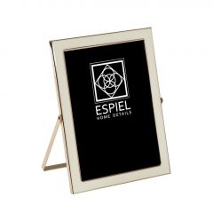 Espiel Κορνίζα Μεταλλική Λευκή/Χρυσή 20x25 Εκ. Κωδικός: FAM604
