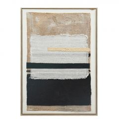 Espiel Πίνακας Σε Καμβά Μπεζ/Λευκός/Μαύρος 50x70 Εκ. Κωδικός: FAL472
