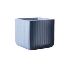 Supergreens Γλάστρα Πήλινη Τετράγωνη ''Stripe'' Μπλε XL 44x44x38 Εκ.