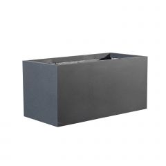 Supergreens Γλάστρα Πήλινη Ορθογώνια Solid Μαύρη L 80x37x37 Εκ.