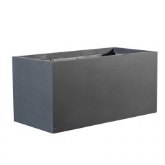 Supergreens Γλάστρα Πήλινη Ορθογώνια Solid Μαύρη XL 100x47x47 Εκ.