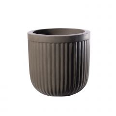 Supergreens Γλάστρα Τσιμεντένια Στρογγυλή "Gaia" Γκρι Φ38x38 Εκ.