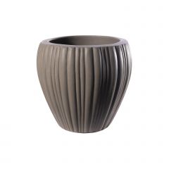 Supergreens Γλάστρα Τσιμεντένια Στρογγυλή "SolidFlora" Γκρι Φ42x38 Εκ.