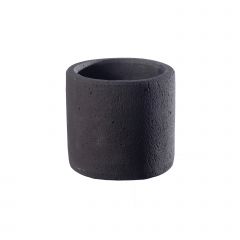 Supergreens Γλάστρα Τσιμεντένια Κύλινδρος "Fysi" Μαύρη Φ30x28 Εκ.