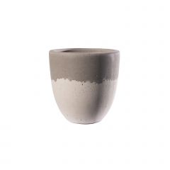 Supergreens Γλάστρα Τσιμεντένια Στρογγυλή "TerraVivax" Γκρι/Λευκή Φ20x20 Εκ.