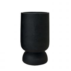 Supergreens Γλάστρα Πήλινη Κύλινδρος "Inverso" Μαύρο Wash S 30x30x60 Εκ.