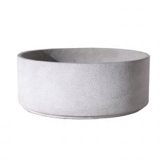 Supergreens Κασπώ Τσιμεντένιο Στρογγυλό "Venezia" Ανοιχτό Γκρι 38x15,5 Εκ.