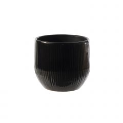 Supergreens Κασπώ Κεραμικό Στρογγυλό "Pablo" Μαύρο Ribble 25x20 εκ.