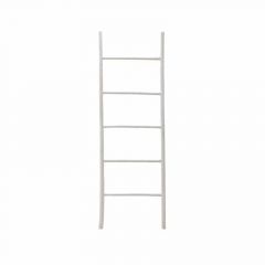Inart Διακοσμητική Σκάλα Μπαμπού Αντικέ Λευκή 50x2x150 Κωδικός: 3-70-236-0173