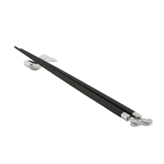 Alessi ANNA G. Chopsticks Ξύλινα Σετ 2 Τμχ 24 Εκ. Με Ανοξείδωτη Βάση